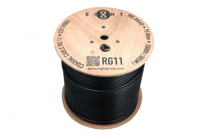Eight RG11 Coaxial Cable 305m (CS1190BV)