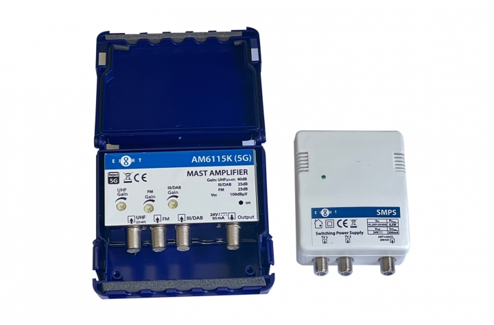[AM6115K(5G)] EIGHT MAST AMPLIFIER KIT (5G) with POWER SUPPLY AL6121 [AM6115K(5G)]