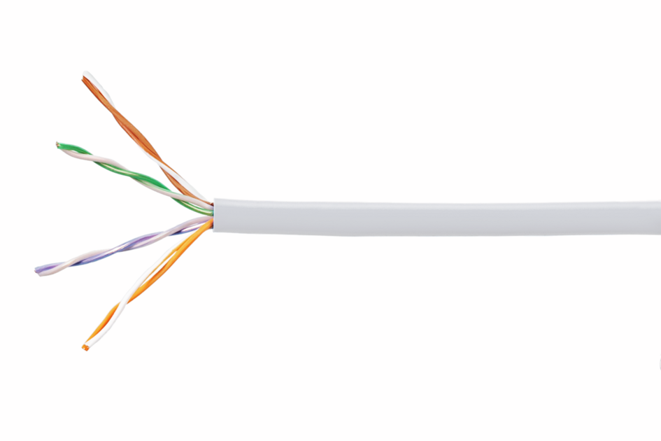 [884032914/10] COMMSCOPE Category 5e U/UTP Cable, LSZH, white jacket, 4 pair count, 1000 ft (305 m) length CS24Z1 (884032914/10)