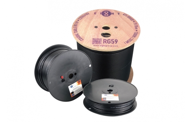 EIGHT COAXIAL CABLE RG59 305M BLACK LSZH [CS5967BV_LSZH]