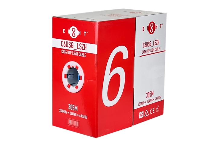EIGHT CAT6 CABLE UTP LSZH 1000FT (C6USG_LSZH)