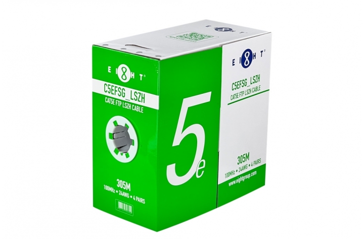 [C5EFSG_LSZH] EIGHT CAT5E CABLE F/UTP SHIELDED LSZH 305M [C5EFSG_LSZH]