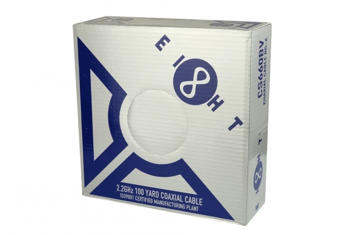 EIGHT COAXIAL CABLE RG6 100Y WHITE [CS660BV_100YW]