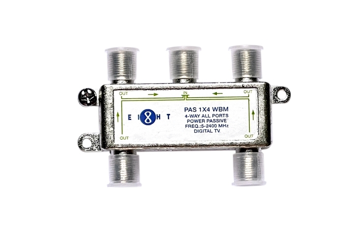 EIGHT SPLITTER 4 WAY 5-2400MHZ [PAS1X4WBM]