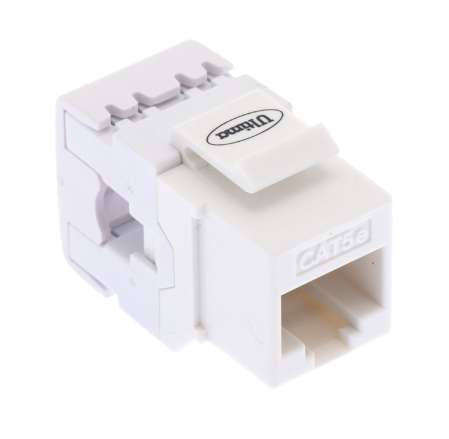 Ultima Keystone Jack Cat5e Punchdown (800338) 180 Deg Unshielded White